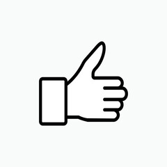 Thumb Icon. Like, Up Gesture.  Symbol : Agree or Like - Vector.     