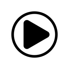 Black round audio icon, play