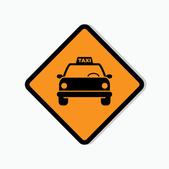 Taxi Base Icon. Public Vehicle Stop - Vector.