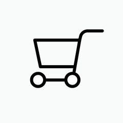 Trolley Icon - Vector, Shopping Sign and Symbol for Design, Presentation, Website or Apps Elements.   