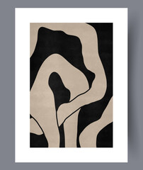 Abstract postmodernism creative minimalism wall art print. Contemporary decorative background with minimalism. Wall artwork for interior design. Printable minimal abstract postmodernism poster.