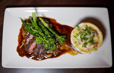 Steak, Broccoli and potato soup