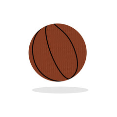 Fototapeta Basketball ball flat style. Sports basketball ball isolated on white background. Vector illustration obraz