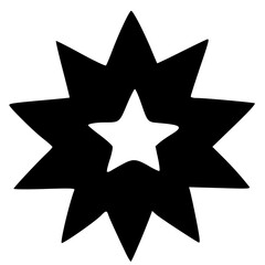 black and white of icon shape