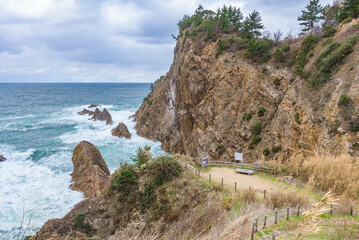 Fototapeta premium Sengasn Matsushima Rock in the Sanin Kaigan National Park, Japan