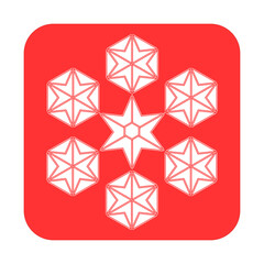 Simple illustration of winter snowflake for Christmas holiday