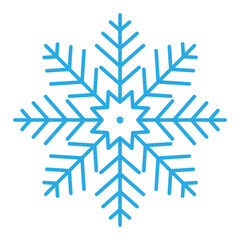 Simple illustration of winter snowflake for Christmas holiday