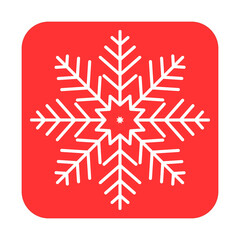 Simple illustration of winter snowflake for Christmas holiday