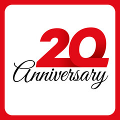 20th year, 20th anniversary logo