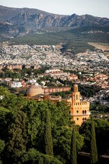 City and mountain view of Granada