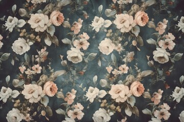 background with flowers, generative AI