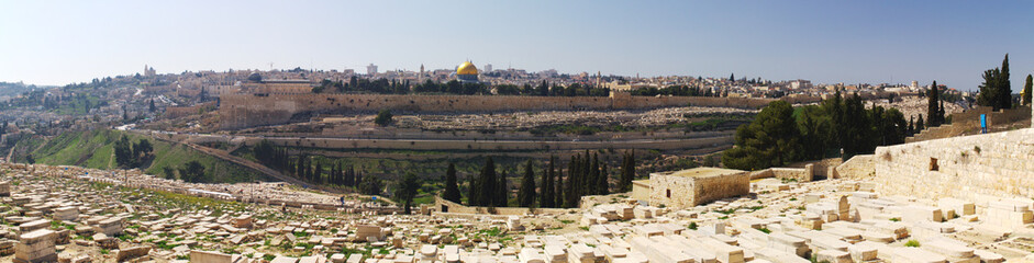 panoramic cityscape of old Jerusalem, March 2009