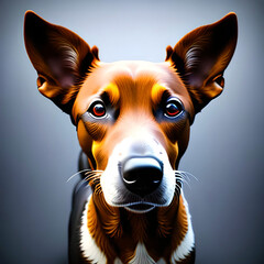 close up of a dog face