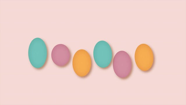 Happy Easter greeting card, animation 4K