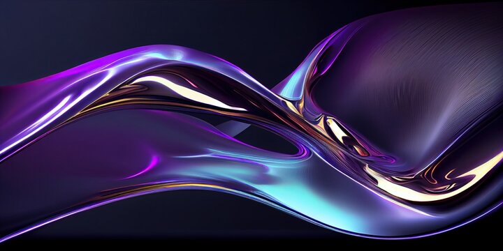 Abstract fluid 3D iridescent modern futuristic dynamic wave in motion. Ideal for backgrounds wallpapers banners posters and covers