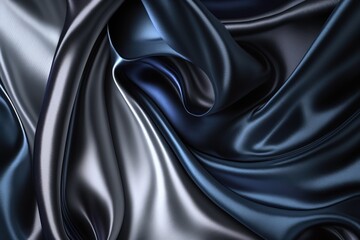 Fototapeta premium Colourful silk shiny and crumpled fabric textures, created using generative ai technology