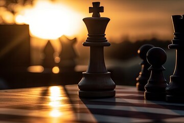 King in chess game represent to leader of the game under the concept of  businness strategy. Generative AI