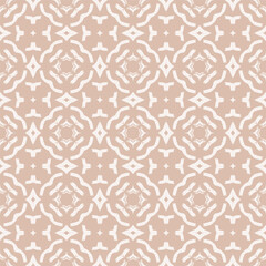 Seamless pattern with geometric line brush stroke shapes and line in nude colors. Minimalist Boho Printable in pastel color. Vector Aesthetic background with petals.