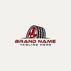 Logo design of automotive with tire image design