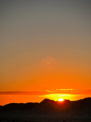 sunset silhouette flare