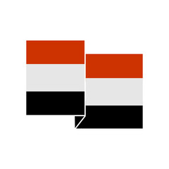 Yemen flags icon set, Yemen independence day icon set vector sign symbol
