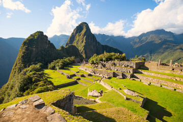 View of the Lost Incan City of Machu Picchu near Cusco, Peru - 584349066
