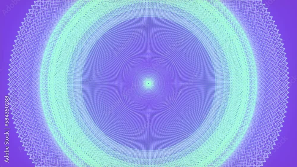 Poster Abstract background with rounded wire structure. 3d rendering loop animation 4K