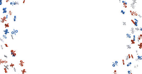 Blurred sale background. 3d