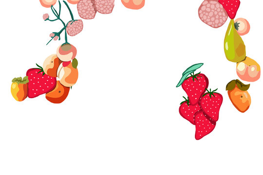 Fr&uuml;chte des Sommers, Hintergrund freigestellt