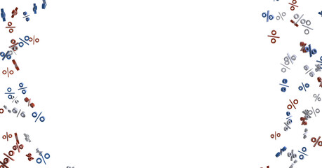 Blurred sale background. 3d