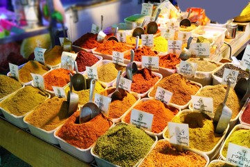 Spice market in Tel Aviv, Israel