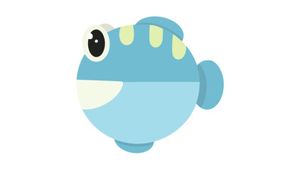 a cute fish smiling cartoon 