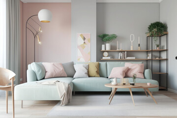 small livingroom pastel
