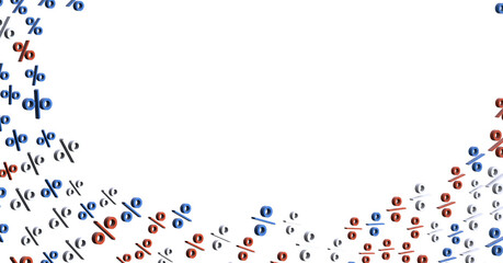 percent shopping digital in 3d. background - 3D percent rain illlustration