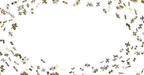 Sales icons floating in the air 3D rendering