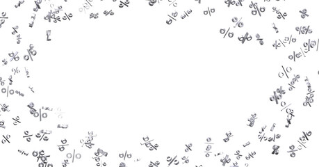 percent shopping digital in 3d. background - 3D percent rain illlustration