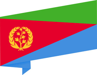 Fototapeta premium Eritrea flag wave isolated on png or transparent background