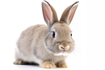 A bunny rabbit on a white background