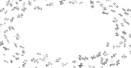 Obraz premium Blurred sale background. - 3D percent rain illlustration