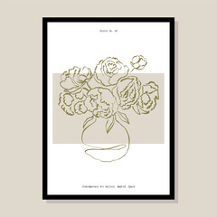 Vector illustration set of botanical printable posters. Art for for postcards, wall art, banner, background