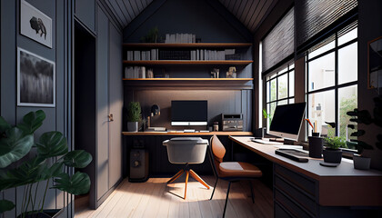 3D of home living or working space decorations