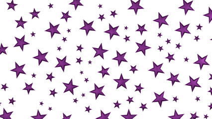 Banner with magenta decoration. Festive border with falling glitter dust and stars.