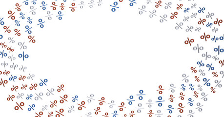 sale digital percent in transparent - 3D percent rain illlustration