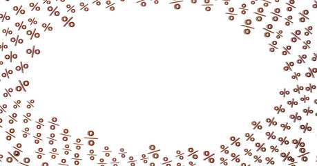 sale digital percent in transparent - 3D percent rain illlustration