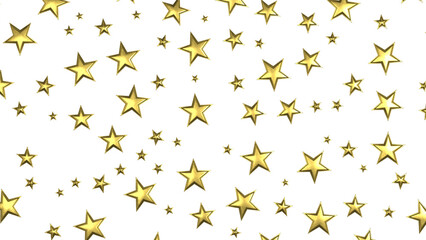 XMAS Banner with golden decoration. Festive border with falling glitter dust and stars.