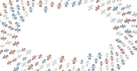 sale digital percent in transparent - 3D percent rain illlustration