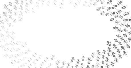 sale digital percent in transparent - 3D percent rain illlustration