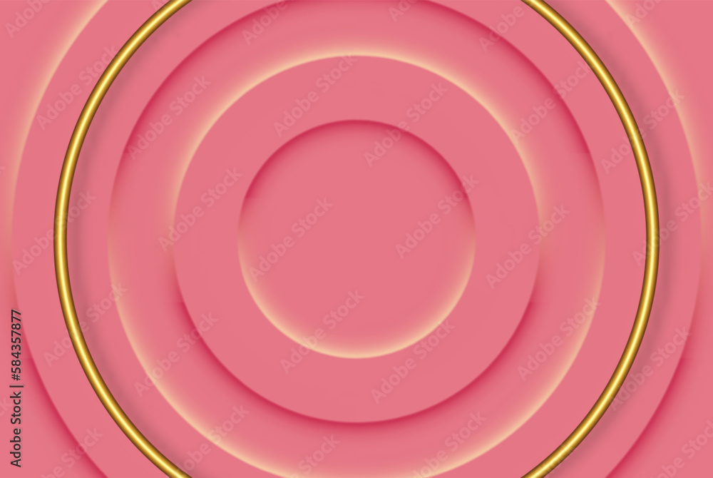 Poster modern abstract background. elegant design in the form of a circle with a golden line.