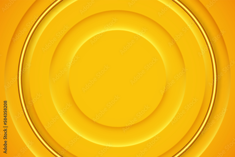 Poster modern abstract background. elegant design in the form of a circle with a golden line.