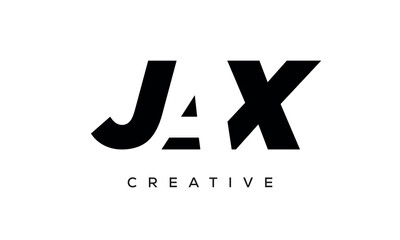 JAX letters negative space logo design. creative typography monogram vector	